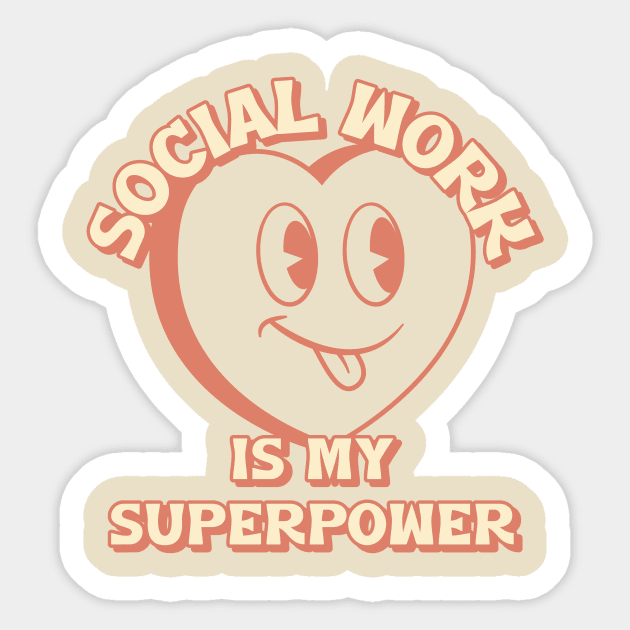 Social Work is My Superpower Sticker by Healthy Mind Lab